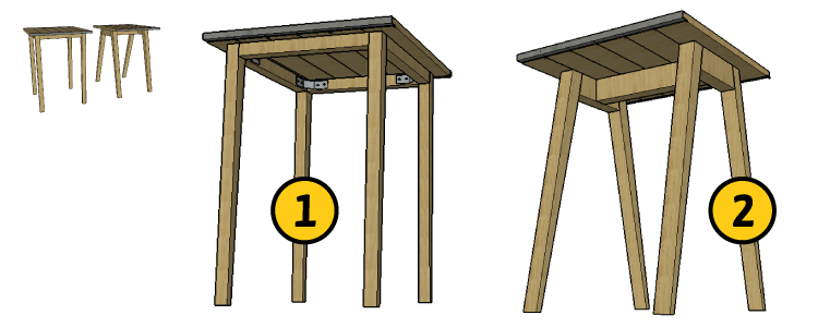 Table bar bois et métal Deux design de table de bar en bois et métal